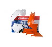 Polisport Full Plastics Kit - KTM SX85 2006-12 - Orange/ White (OEM '11-12)