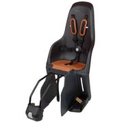 MINIA for Frame 8405600001 - Rear bicycle child seat assembled on the frame, recommended age of 9 months to 6 years and maximum weight of 22kg in black.