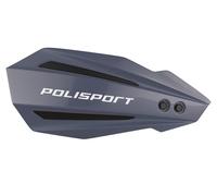 POLISPORT 8308500017 - Hand Protectors Bullit 1 MX-Style Attachment Point Made of Plastic Including Mounting Kit Compatible with Motorcycles Suzuki, Kawasaki, Yamaha in Nardo Grey
