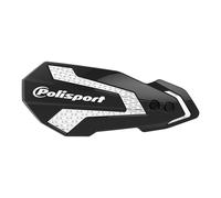 POLISPORT 8308200013 - Hand Protectors MX FLOW 1 MX-Style Plastic Attachment Point Including Mounting Kit Compatible with Yamaha Motorcycles in Black/White