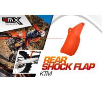 Polisport Orange Rear Mud Shock Flap Guard KTM - Fits XC-F 450 / 505 08-15