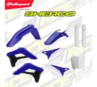 POLISPORT PLASTIC BOX KIT SHERCO SC/SCF 19-23 FULL ENDURO (INC FRONT PLATE &