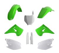 Polisport Plastic Kit KAWASAKI KX 125-250 04-08 Green/White Inc Fork Guards