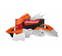 POLISPORT Plastic Kit OEM Color (2016) Orange/White/Black KTM, white