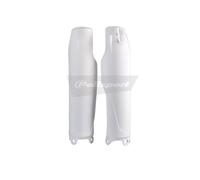 POLISPORT PLASTIC LOWER FORK GUARDS WHITE - KAWASAKI KX250F KX450F 2009 - 2025