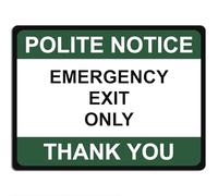 Polite Notice Metal Sign for Office Retail Pub Restaurant School 15cm x 20cm - Emergency Exit Only