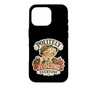 Politely Judging Everyone Miss Marple Funny Cozy Mystery Case for iPhone 16 Pro