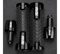 POLITI for Yamaha YZFR6 1999-2004 Motorcycle Accessories Brake Clutch Levers Handle Handlebar Grips Ends Cap(Black 1)