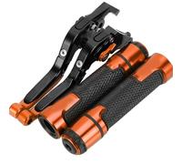 POLITI Motorcycle Brake Clutch Lever for CBR1100XX CBR 1100 XX Super Blackbird 1997 1998 1999 2000-2007 Handlebar Grips Ends Caps(Orange A)