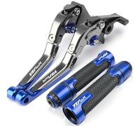 POLITI Motorcycle Brake Clutch Lever Grips Handlebar Ends for Yamaha YZF 600R Thundercat 1994-2008(Blue4)