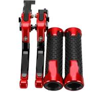 POLITI Motorcycle Brake Clutch Levers for NSR250 MC18/MC19/MC21/MC22 CBR250 1988 1989 1990 1991 1992 1993 1994 Handles Grips Ends(Red F)