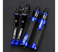 POLITI Motorcycle for Yamaha DT125R 1988 Aluminum Brake Clutch Levers Handlebar Hand Grips Ends(Blue6)