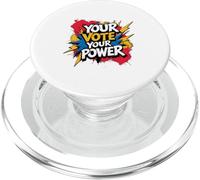 Political Graffiti - Civic - Your Vote Your Power Graphic PopSockets PopGrip for MagSafe