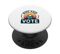 Political Graffiti - Vote, Civic - Rise and Vote Graphic PopSockets Adhesive PopGrip