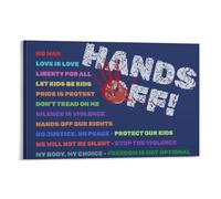 Political Hands Off Protest Sign Canvas Poster Art Print, Speech Environmental Rights Sign, Save Public Lands Patriotic Democracy Justice Freedom Solidarity Resistance Protest Poster Wall Art Decor