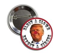 Political Novelty Button Pin, 2.25 Inches, Electic A Clown Expect A Circus Anti Trump Resist (No King) Badge