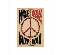 POLITICAL PEACE WAR LOVE CND NUCLEAR CHARITY BLACK FRAMED ART PRINT B12X4546