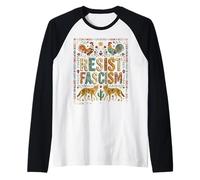 Political Protest Activist Human Right Resist Fascism Raglan Baseball Tee