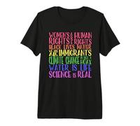 Political Protest Rainbow- Equality, Science and Justice Premium T-Shirt