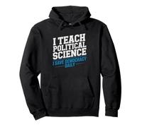 Political Science Teacher Superhero Cape Saves Democracy Pullover Hoodie