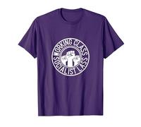 Political Working Class Socialist Lass Northern Yorkshire T-Shirt, Men, Purple, Large