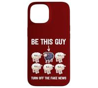 Politically Incorrect Sheep Turn Off Fake News Propaganda Case for iPhone 15