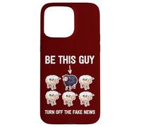Politically Incorrect Sheep Turn Off Fake News Propaganda Case for iPhone 15 Pro Max