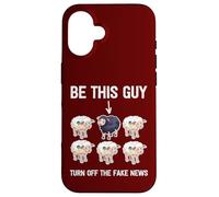 Politically Incorrect Sheep Turn Off Fake News Propaganda Case for iPhone 16