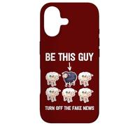 Politically Incorrect Sheep Turn Off Fake News Propaganda Case for iPhone 17
