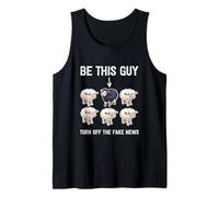 Politically Incorrect Sheep Turn Off Fake News Propaganda Tank Top