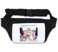 Politics silences Blinded Justice Corruption Waist Bag Fanny Pack White
