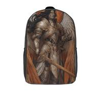 POLIUAWS 3D Divine Guardian Armor Kid's Backpack Waterproof School Bag Bookbag Cute Rucksacks Fashion Casual Schoolbag for Kids for Baby Girl Boy School 17inch