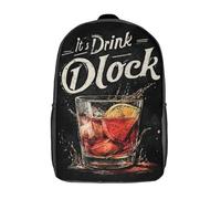 POLIUAWS 3D Drink O'Clock Kid's Backpack Waterproof School Bag Bookbag Cute Rucksacks Fashion Casual Schoolbag for Kids for Baby Girl Boy School 17inch