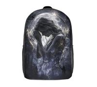 POLIUAWS 3D Printed Backpack Moonlit Forest Melody Children's School Bags Rucksacks High Capacity Travel Kids School Bag Fashion Book Bags Boy Girl Back Pack 17inch