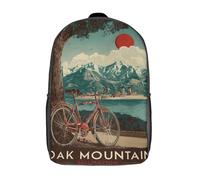 POLIUAWS 3D Printed Backpack Oak Mountain Escape Children's School Bags Book Bags Travel Lightweight Backpack Kids Boys Girls School Bag for Middle School Students 17inch