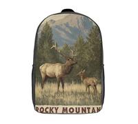 POLIUAWS 3D Printed Backpack Rocky Mountain Majesty Children's School Bags Rucksacks High Capacity Travel Kids School Bag Fashion Book Bags Boy Girl Back Pack 17inch