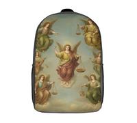 POLIUAWS 3D Printed Backpacks Heavenly Angels in Harmony-1 Children Backpacks Kids School Backpack Cute Travel Bags Outdoor Casual Daypack for Boys Elementary And Middle School Students 17inch