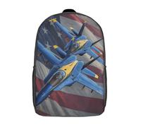 POLIUAWS 3D Printed Blue Angels Flight Display School Backpack Book Bags Fashion Kids Backpacks Large Capacity Backpack Children School Bag Travel Rucksacks 17inch