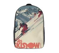 POLIUAWS 3D Printed Children's Backpack Chasing The Slope School Backpack School Bags High Capacity Travel Book Bags for Boys Elementary And Middle School Students 17inch