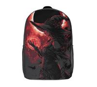 POLIUAWS 3D Printed Children's Backpack Dark Sorceress in Eclipse School Backpack School Bags High Capacity Travel Book Bags for Boys Elementary And Middle School Students 17inch