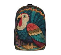 POLIUAWS 3D Printed Children's Backpack Vibrant Bird Artwork Travel Lightweight School Bag School Backpack Fashion Backpack for Kids School Students 17inch
