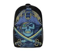 POLIUAWS 3D Printed Children's School Pirate Skull & Swords Backpack for Kids High Capacity Travel Book Bags Fashion Rucksacks Kids School Bag Casual Back Pack 17inch