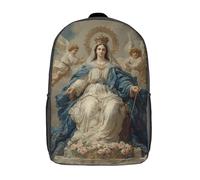 POLIUAWS 3D Printed Divine Majesty with Angels Children School Backpack Bookbags Fashion Rucksack Casual Travel Children's Backpacks Large Capacity Daypack for Boys Girls 17inch