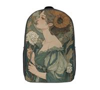 POLIUAWS 3D Printed Floral Elegance -7 School Backpack With Big Pockets for Kids Children's Backpacks Boy Girl Book Bags Kids School Bag 17inch