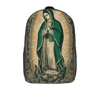 POLIUAWS 3D Printed Our Lady of Guadalupe Children's School Backpack for Kids High Capacity Travel Rucksacks Fashion Book Bags Kids School Bag Back Pack 17inch