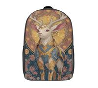 POLIUAWS 3D Printed Royal Deer Majesty School Backpack With Big Pockets for Kids Children's Backpacks Boy Girl Book Bags Kids School Bag 17inch