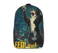 POLIUAWS 3D Printed School Bag Feed Me! Kid's Backpack Bookbag Cute Rucksacks Waterproof Fashion Casual Schoolbag for Kids for Baby Girl Boy 17inch