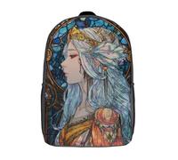 POLIUAWS 3D Printed School Bag Stained Glass Majesty -4 Kid's Backpack Bookbag Cute Rucksacks Waterproof Fashion Casual Schoolbag for Kids for Baby Girl Boy 17inch