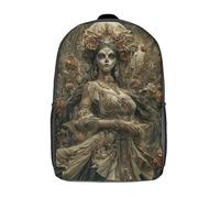 POLIUAWS 3D Printed Skull Queen's Elegance Children's School Backpack for Kids High Capacity Travel Rucksacks Fashion Book Bags Kids School Bag Back Pack 17inch