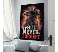 POLIUAWS 9 11 Never Forget Artwork for Living Room Canvas Art for Living Room Kids Children Girl Boys Birthday Party Gift 16x24inch(40x60cm)